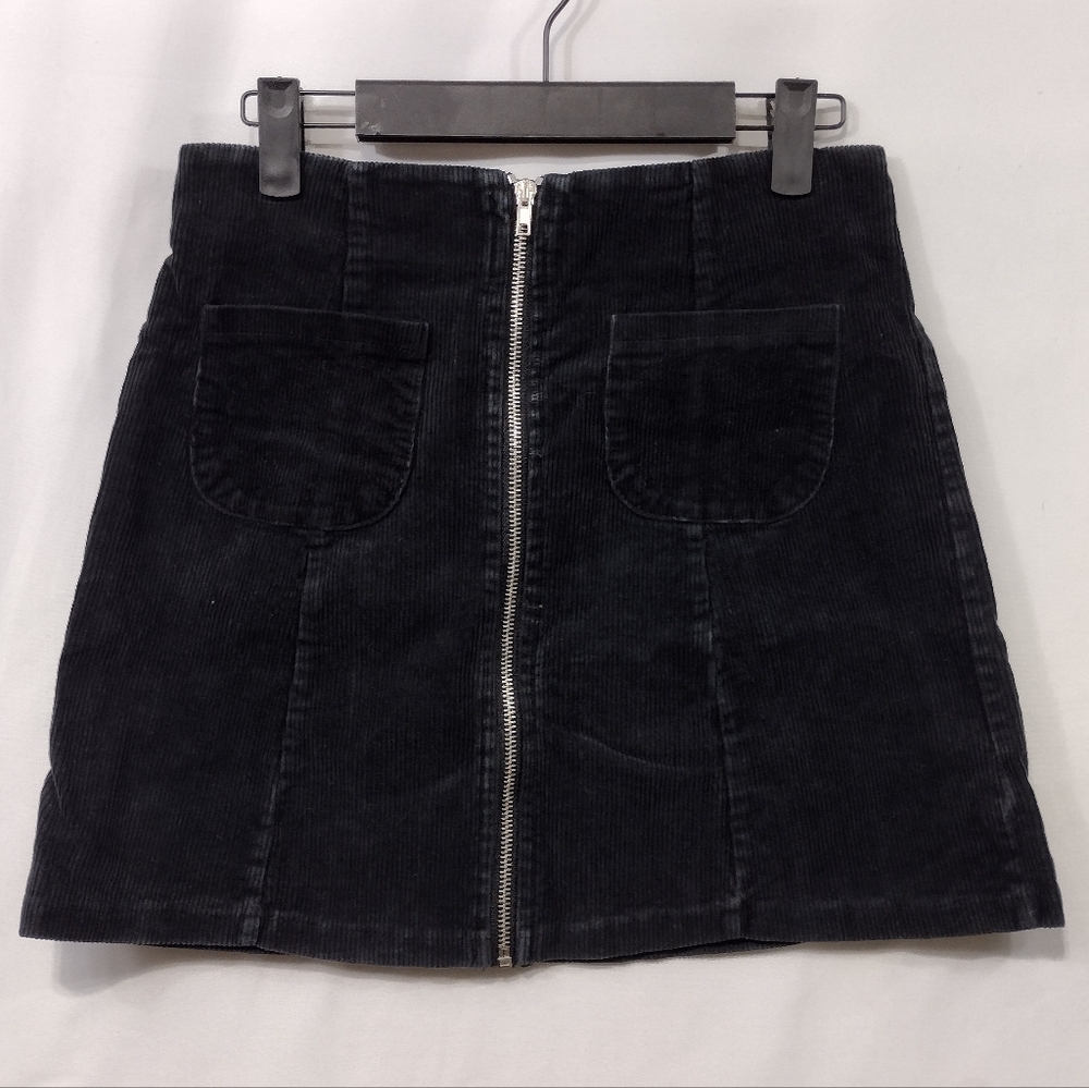 Brandy Melville A-line Corduroy Skirt Women's OS Black Preppy Academia Y2K 90s - Picture 5 of 7